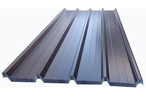 FT METALLI - Lamiera Grecata per Copertura Tettoia per Esterno - lamiera acciaio zincato preverniciato - pannelli lamiera ondulata - adatti a qualsiasi superficie GRIGIO ANTRACITE - Lunghezza 2000 mm