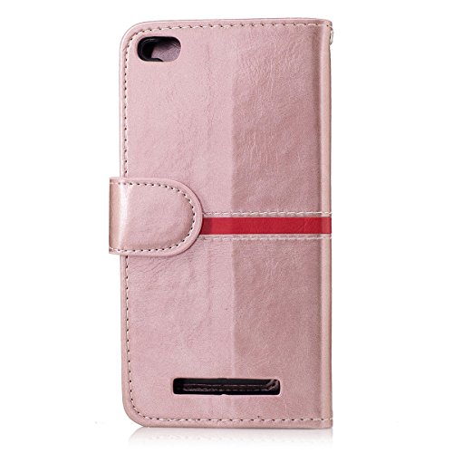 Erdong Tapa Funda para Xiaomi Redmi 4A 5 0 Oro rosa Doble color Cierre
Magn tico Cartera Carcasa PU Cuero Tapa Cover Bookstyle Cartera TPU
Case Con Funci n de Soporte Cover para Xiaomi Redmi 4A 5 0