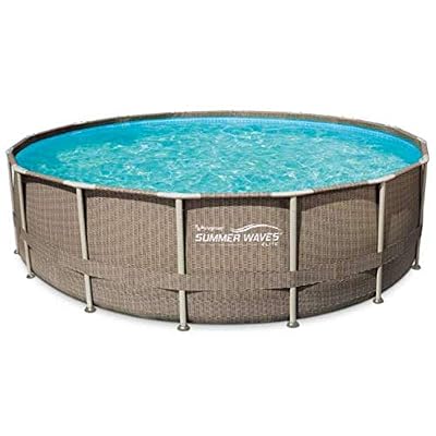 Summer Waves Piscine Tubulaire Ronde Aspect tressé Ø4,88x1,22m Summer Wabes