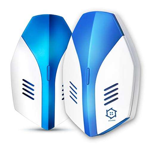 hexone x2 Répulsifs Ultrason Rongeur Souris Rat 2019 - Prises Répulsif Nuisible Esthétique Électronique Intérieur Naturel Bio Anti-Rongeurs Furet Fouine Loir Grenier Voiture Animaux Pest [Garantie]