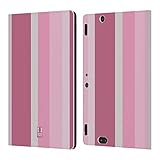 Head Case Designs Barbe À Papa Rayures Verticales Coque en Cuir à Portefeuille Compatible avec Amazon Kindle Fire HDX 8.9