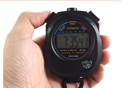 Generic Digital LCD Timer Professional Sports Chronograph Counter Stopwatch with Alarm for Athletics, Swimming, Cycling Time Checks