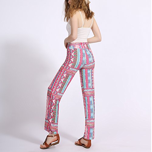 iBaste Palazzo Hosen Damen Lang Hose Höhe Bund Viskose Hose damen Sommer Hosen Lagenlook Hose - 4