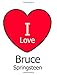 Produktbild I Love Bruce Springsteen: Large White Notebook/Journal for Writing 100 Pages, Bruce Springsteen Gift for Men, Women, Boys and Girls