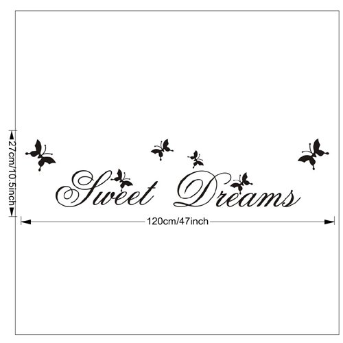 Sweet Dreams DIY Removable Art Vinyl Quote Wall Sticker Decal Mural Home Room DÂ¨Â¦cor by FullDream - 2