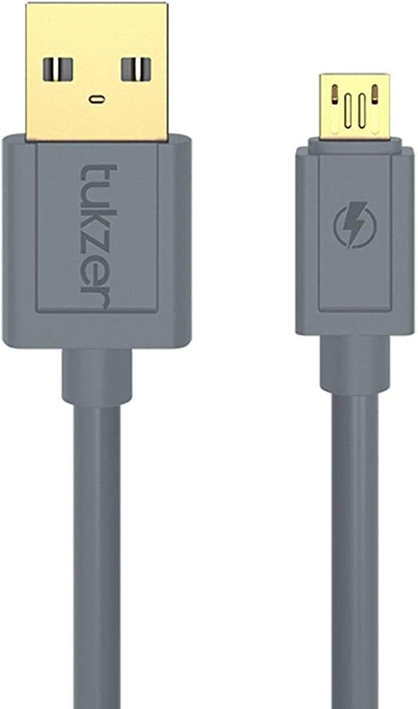 (Renewed) Tukzer Micro V2.4 Micro V2.4 1.21m Micro USB Cable (Grey)