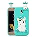 Produktbild Everainy Kompatibel für Samsung Galaxy J3 2017 Silikon Hülle Neu 3D Einhorn Muster Ultradünn Hüllen Handyhülle Gummi Galaxy J3 2017 Schutzhülle Stoßfest TPU Gel Stoßstange Cover (Grün/Hellblau)