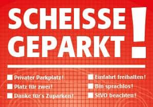 Vollidiot Geparkt Notizblock 2x - Falschparker Zettel In DIN A7