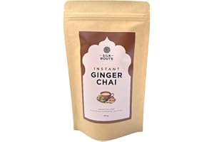 Instant Ginger Chai (pack of 2) - 250g each - Authentic Indian Chai - make chai latte - just add hot water - kryddig ingefära chaite - blanda med hett vatten - 3in1 premix