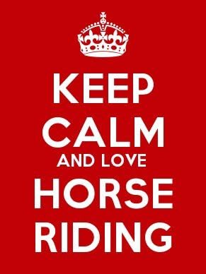 Keep Calm And Love Horse Riding Keyring - 5cm x 3.5cm
