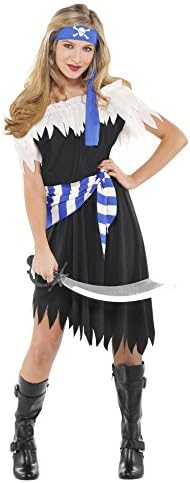 Pirate Shipmate Girls Fancy Dress Caribbean Buccaneer Teens Childrens Costume