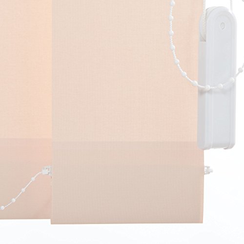 Liedeco Vertikalanlage Lamellenanlage Lamellenvorhang Vertikaljalousie | viele Farben | Lamellenbreite 89 mm | Höhe 180 cm, oder 250 cm | kürzbar (220 x 180 cm, apricot) - 3