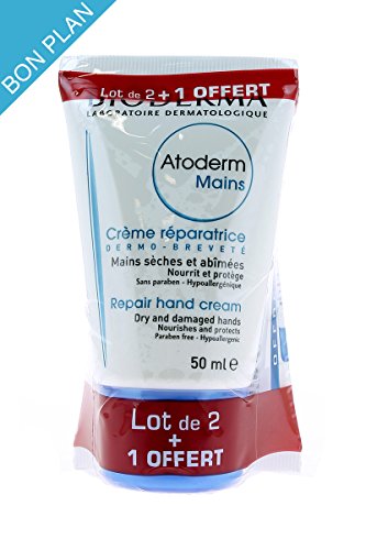 Bioderma - ATODERM Crème mains & ongles - Lot de 3 - 50 ml