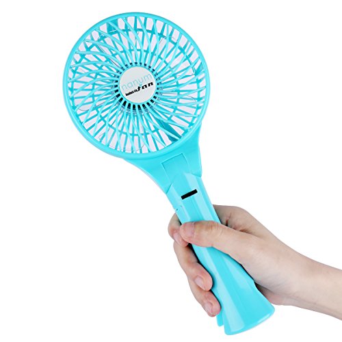 Totoose Handventilator batteriebetrieben Leise USB Clip Mini Einstellbarer Ventilator (Blau) - 2