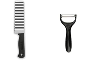 BADSRIX Cuchillo Ondulado Pelador Patatas Pepino Acero Inox patatas Multifuncional Cuchillo Profesional Multiusos Frutas Peladora Manual Metálico Cortador de Verdura