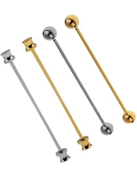 Gazechimp 4x Männer-Schmuck Collar Pin Kragen Bar Barbell Krawatten Nadeln Geschenk