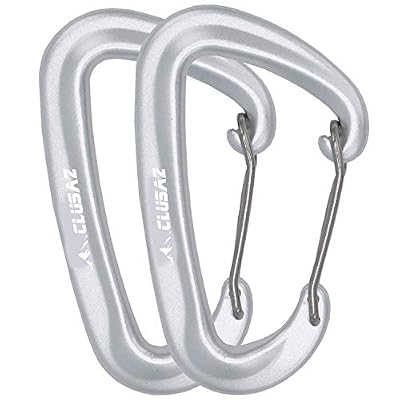 CLUSAZ Mousqueton en Aluminium pour Hamac/Sac de Montagne/Tente / Porte-Clés/Camping (2 Alu)