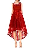 Feminin und zeitlos ist dieses festlich aufgemachte Kleid, dessen körpernah geschnittenes Oberteil mit Ärmellos ganz aus zarter, blickdicht gefütterter Spitze gefertigt ist, während der Rock ssymmetrisch ist.
