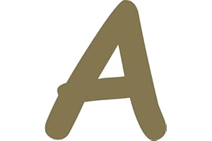 Kleckerliese Alphabet Buchstaben 10cm selbstklebende Aufkleber Wandtattoo Wanddekoration Kinderzimmer STICKER A - Höhe 10cm, Farbe Gold