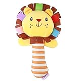 XINW Newborn Baby Animal Handbells Plush Squeeze Rattle BB Sounder Toys Kids Gifts