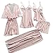Produktbild Lurcardo Sexy Dessous Erotic Set Damen Elegant Kimono mit Spitze Langarm Morgenmantel mit Nachtkleid Nachtmantel Reizwäsche Negligee Nachtwäsche Dessous