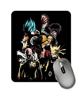 DarkBuck Anime Mouse Pad for Laptop Desktop PC Gaming Mousepads Rubber Base with Anti Skid Smooth Surface (22 cm x 18 cm) Monkey Luffy Son Goku Naruto Mousepad