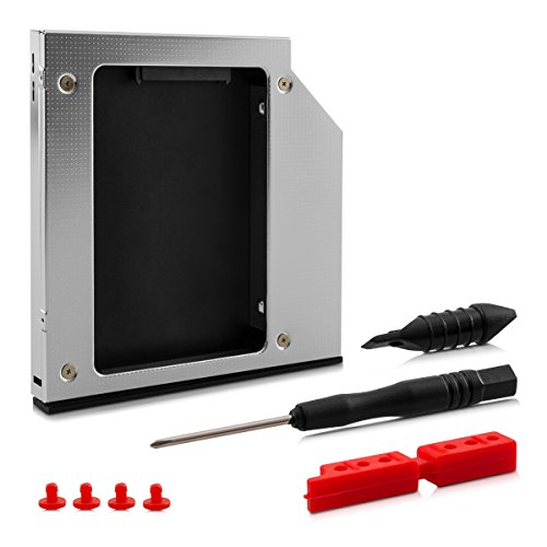 kwmobile Laptop Festplattenrahmen aus Aluminium – HDD/SSD SATA 3.0 (III) für 9,5mm Festplatte - 4