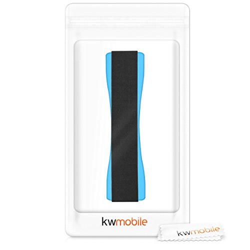kwmobile Finger-Halterung Tablet Halter für die Hand, für verbesserte Einhandbedienung – Für iPad, Samsung Galaxy Tab 4 und mehr in Blau - 6