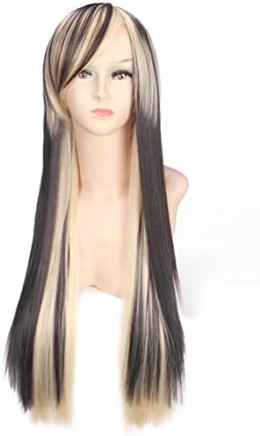 Europe And The United States Fashion Female Straight Hair Black Gradient High-Quality Heat-Resistant Synthetic Wig