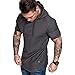 Produktbild ODRD Herren T-Shirts Frühling Sommer Mode für Männer Slim Fit Lässige Größe Kurzarm Hoodie Top Bluse Lässige Bluse Top Tanktop Bluse Langarmshirts Tee t Shirts