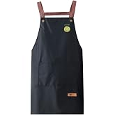 Butyeak Adjustable Waterproof Kitchen and Grill Apron - For Men and Women, Professional Chef - Back Style H
