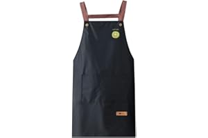 BUTYEAK Delantal Impermeable Ajustable para Cocina y Parrilla - Para Hombre y Mujer, Chef Profesional - Estilo de Espalda H