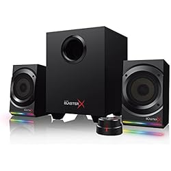 Creative Sound BlasterX Kratos S5 - Sistema de Altavoces de Juegos 2.1 con iluminación RGB Personalizable, Color Negro