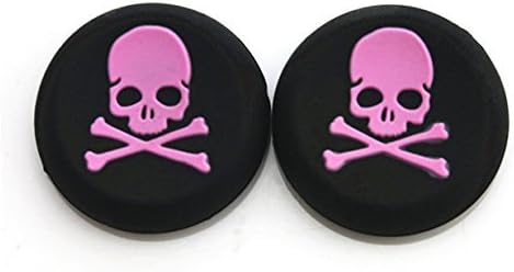 Skull Analog Controller Cap Cover Thumb Stick Grip for Sony PS4 PS3 XBOX One 360 Controller (Pink)