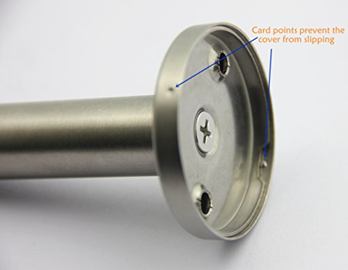 SFTlite Türstopper flach ca. 9x5cm Edelstahl- Türpuffer Edelstahl-Design Tür Stopper Halter Puffer T – Gebürstet Silber - 7