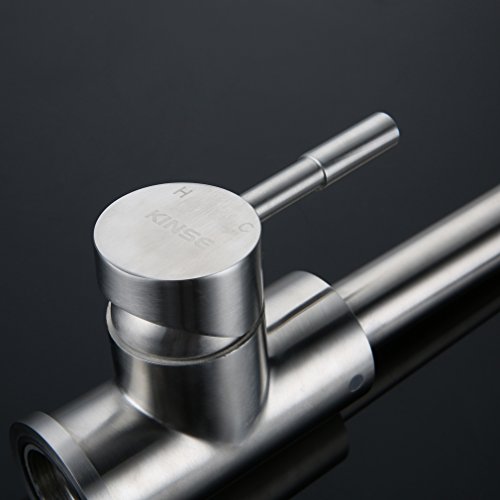 Kinse SUS304 Mischbatterie 360°Drehbar aus Edelstahl mit ABS Bubbler - 4