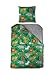 Produktbild Aminata Kids Kinder-Bettwäsche 100-x-135 cm Zoo-Tier-e Safari Waldtier-e Dschungel Baby-Bettwäsche 100-% Baumwolle Renforce Bunte grün gelb Weiss Junge-n und Mädchen Elefant-en