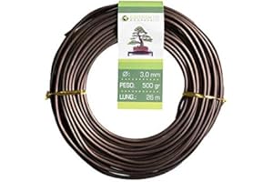 Geosism & Nature Filo di Alluminio ramato (Alluminio-ramato) Geotools 3,0 mm per Bonsai, 500 gr, 26 m