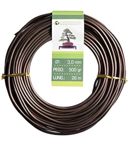 Filo Di Alluminio Rame Per Bonsai - Spessore 5mm, 500gr (9m), Marrone Ramato - Foto 10