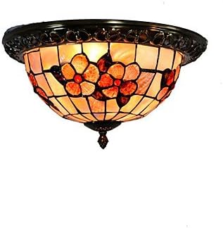 SUHANG Ceiling light Retro Tiffany Ceiling Lamp /Shell Shade Flush Mount Living Room Dining Room Light Fixture , 220-240V
