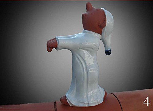 Firstfigur Schlafwandler 41cm mit Solarlaterne Dachschmuck weiß-weiß-blau - 7