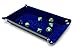 Produktbild DnDIce Foldable Dice Tray Made from Felt and PVC Leather (Dark Blue on Black PVC Leather)