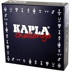 Kapla 8027 bois plaquettes Challenge 16 pièces avec 12 cartes de jeu