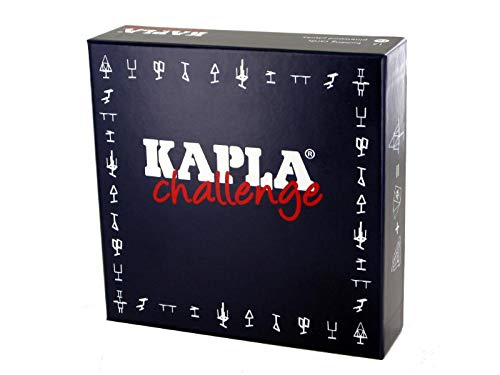 Kapla 8027 bois plaquettes Challenge 16 pièces avec 12 cartes de jeu