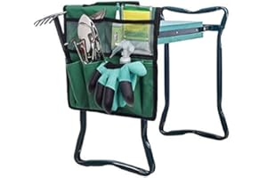 JINTN Garden Tool Bag Oxford Kneeler Seat Tool Kit Folding Work Cart Storage Pouch Bag Kneeling Chair Bag Essential Gardening Tool Organizer Tote Multiple Pockets Outdoor Gardener Carry Bag