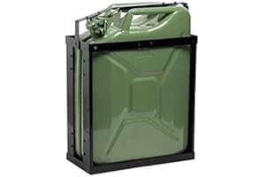 Oxid7® Kanisterhalterung für 20 Liter Metall Kanister | Stabile und sichere Platzierung in Fahrzeugen, Halterung abschließbar (Schloss nicht enthalten)