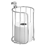 Material: cromo InterDesign Classico Senkrechter WC-Rollenhalter Zum Hängen über den Spülkasten 2, Chrom, Cromo, Plata