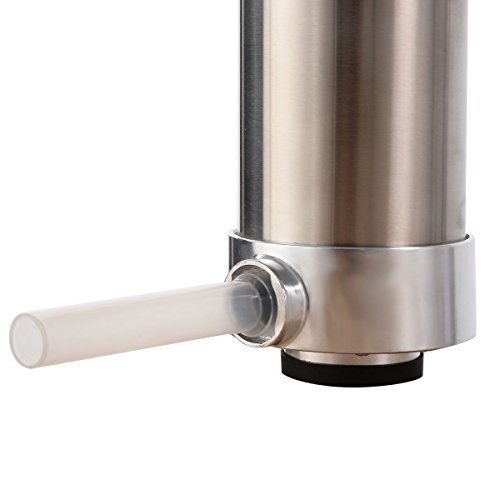 3,6L Wurstfüllmaschine Wurstspritze Wurstpresse Wurstfüller Edelstahl Inkl. Fülltüllen - 5