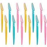 12 Pieces Eyebrow Razor Shaper Shavers Trimmers for Women and Men Face Hair Removers