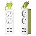 Produktbild UPWADE 2-fach Steckdosenleiste mit 4 USB-Anschlüssen 1200W 250v 1,5m Kabel, Mehrfachsteckdosen macht Streifen Tragbaren Steckdosenleiste für Handys, mit USB-Ladegerät für Smartphones Tablets